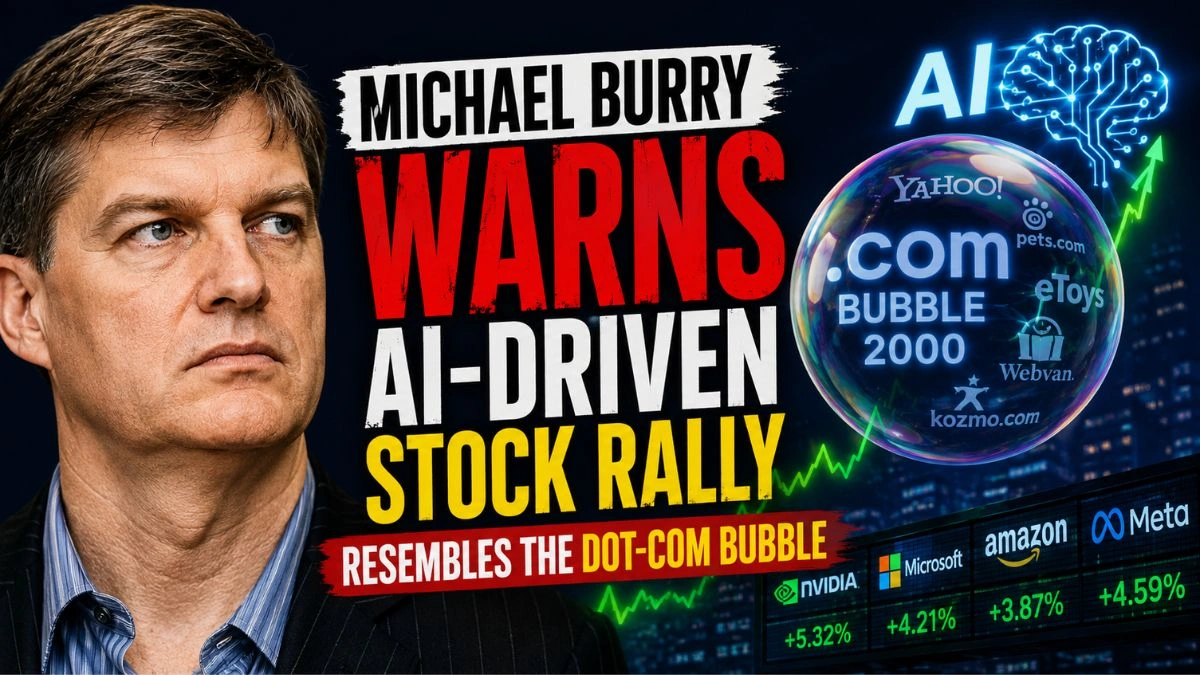 Michael Burry Warns AI-Driven Stock Rally Resembles the Dot-Com Bubble